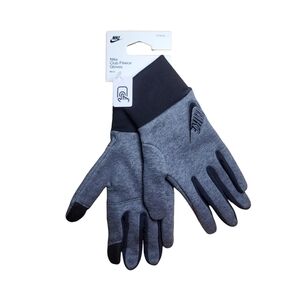 NEW Nike Men's Club Fleece Charcoal Touchscreen Gloves - Medium
